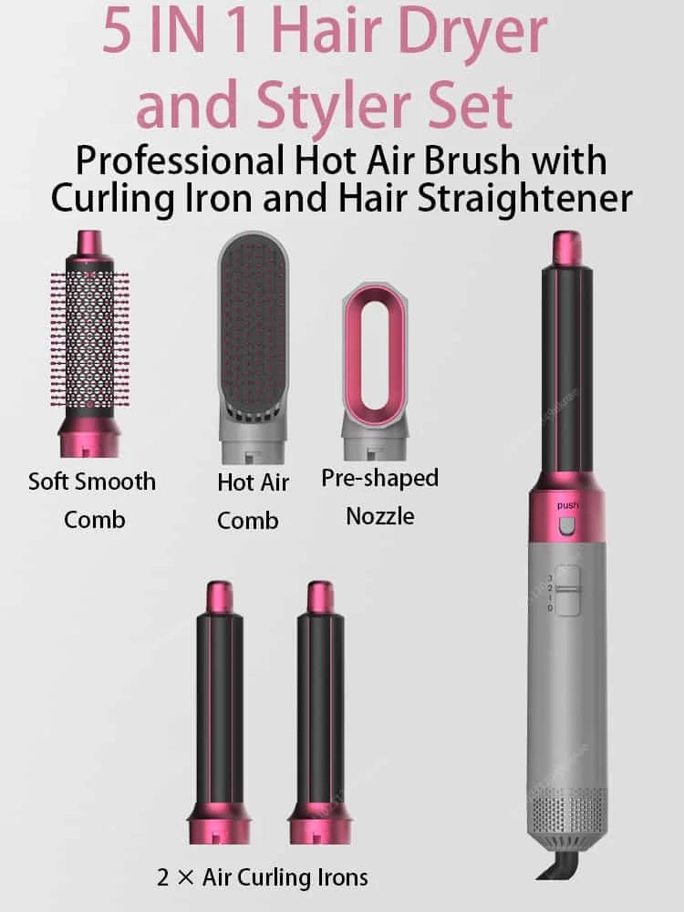 5-in-1 Hair Dryer & Styling Brush