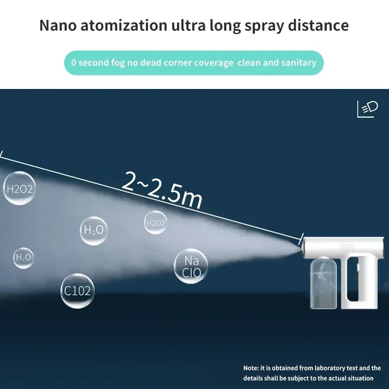 Nano Steam Gun Wireless Hair Care Nano Hydration Sprayer Portable USB Electric Spray Disinfection Gun For Garden Atomizer Tools