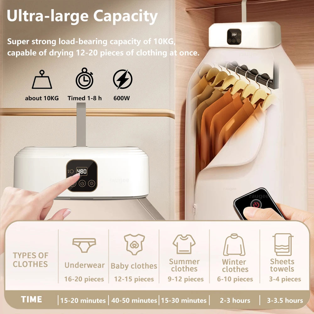 Portable Clothing Dryer Folding Electric Clothes Dryer Foldable Laundry Dryer UV Sterilization Electric Portable Clothing Dryer